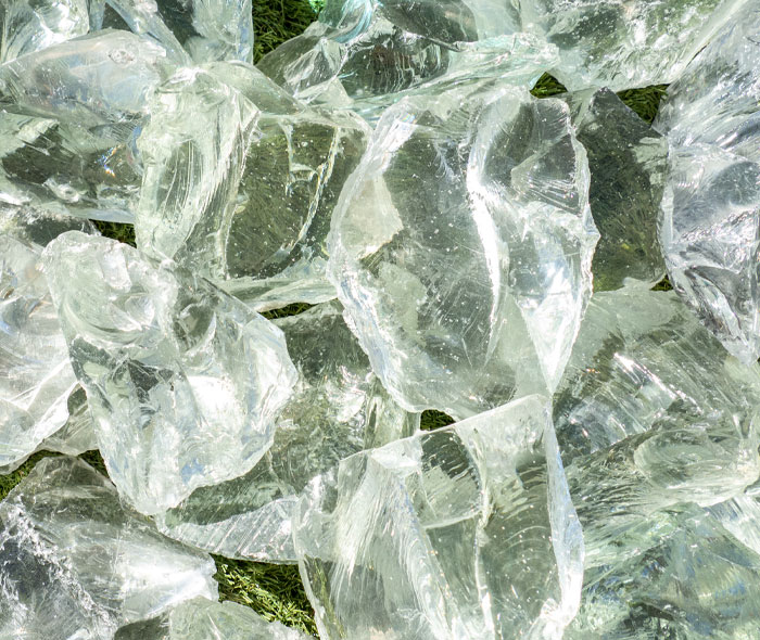 Blocs de verre transparent