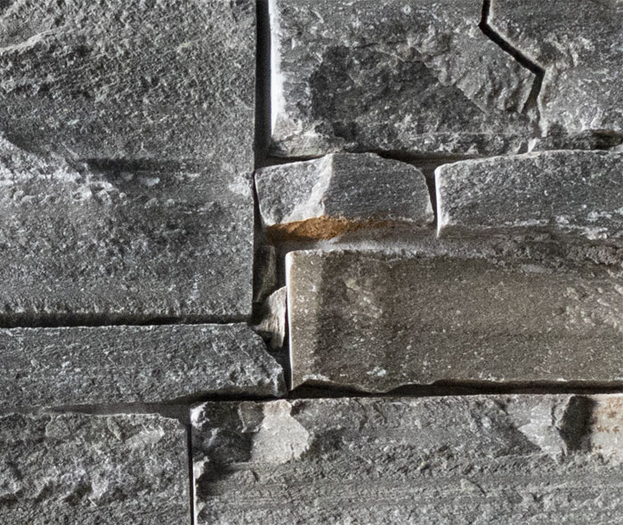 Grey quartzite concrete back
