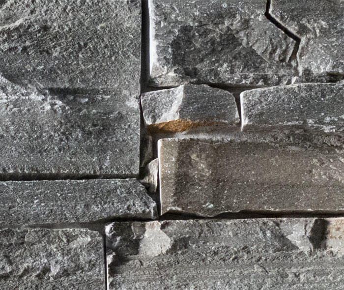 Grey quartzite concrete back