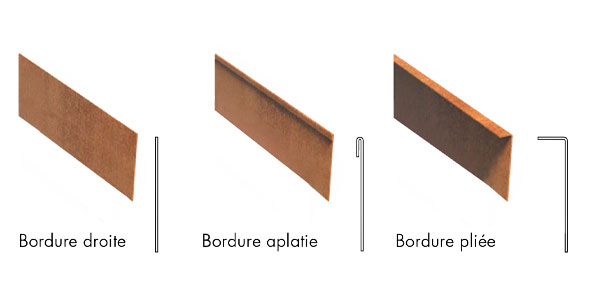 Les bordures de jardin en acier Corten