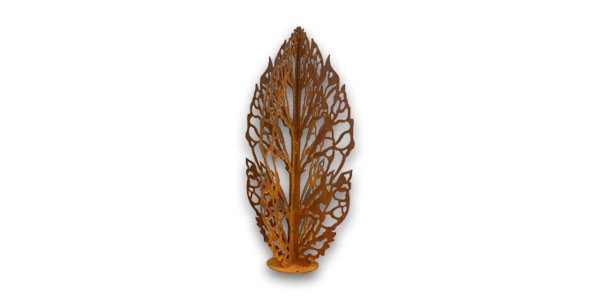 D&eacute;coration v&eacute;g&eacute;tale en corten