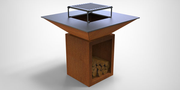Brasero en corten